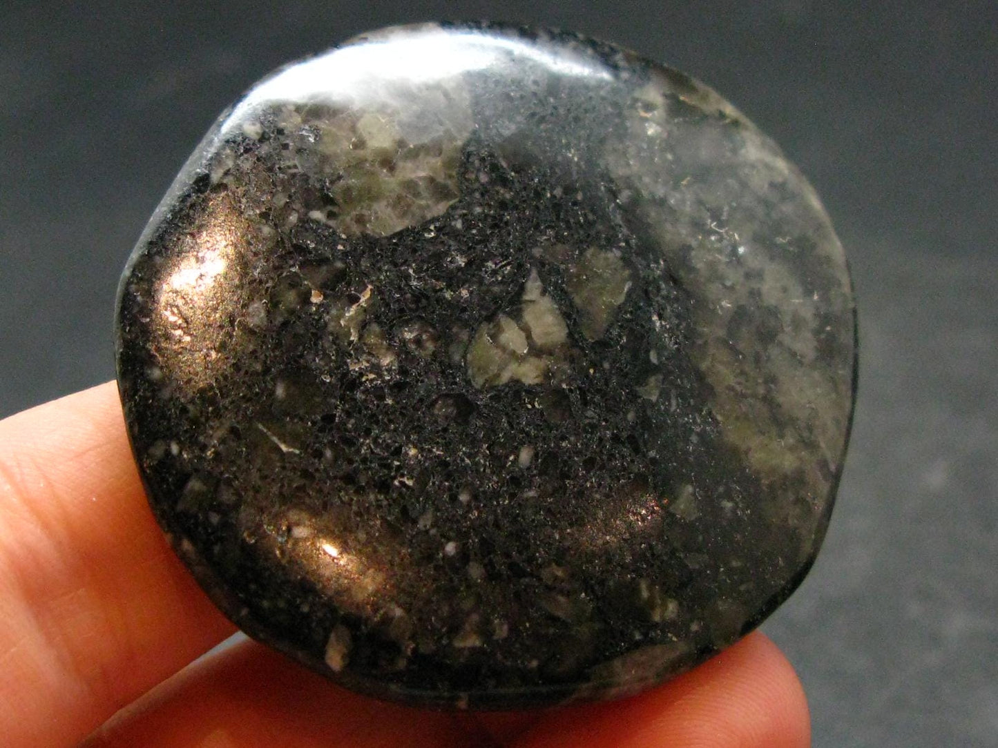 Rare Impactite Tumbled Stone From Norway - 1.8" - 26.84 Grams