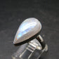 Natural Glow From Inside Moonstone Silver Plated Ring - 4.68 Grams - Size 7