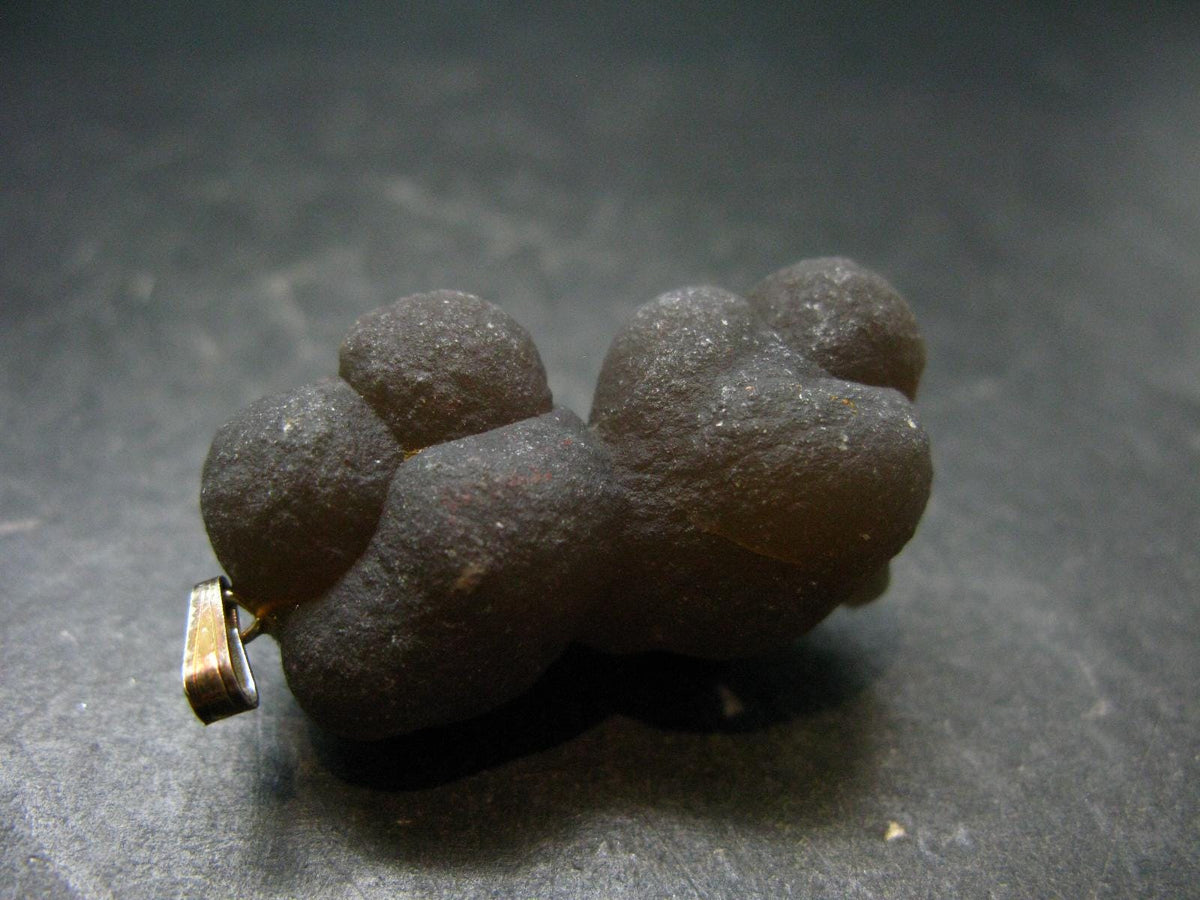Truffle Chalcedony!! Spheroidal Chalcedony Nodules Crystal Silver Pendant From Morocco - 1.7"