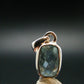 Stunning Genuine Faceted Aquamarine Gem Sterling Silver Pendant From Brazil - 0.7"