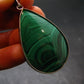 Queen of Green!! Genuine Vivid Vibrant Green Malachite Sterling Silver Pendant - 1.9" - 16.95 Grams