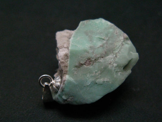Rare Variscite Sterling Silver Pendant From Utah - 1.0" - 4.11 Grams