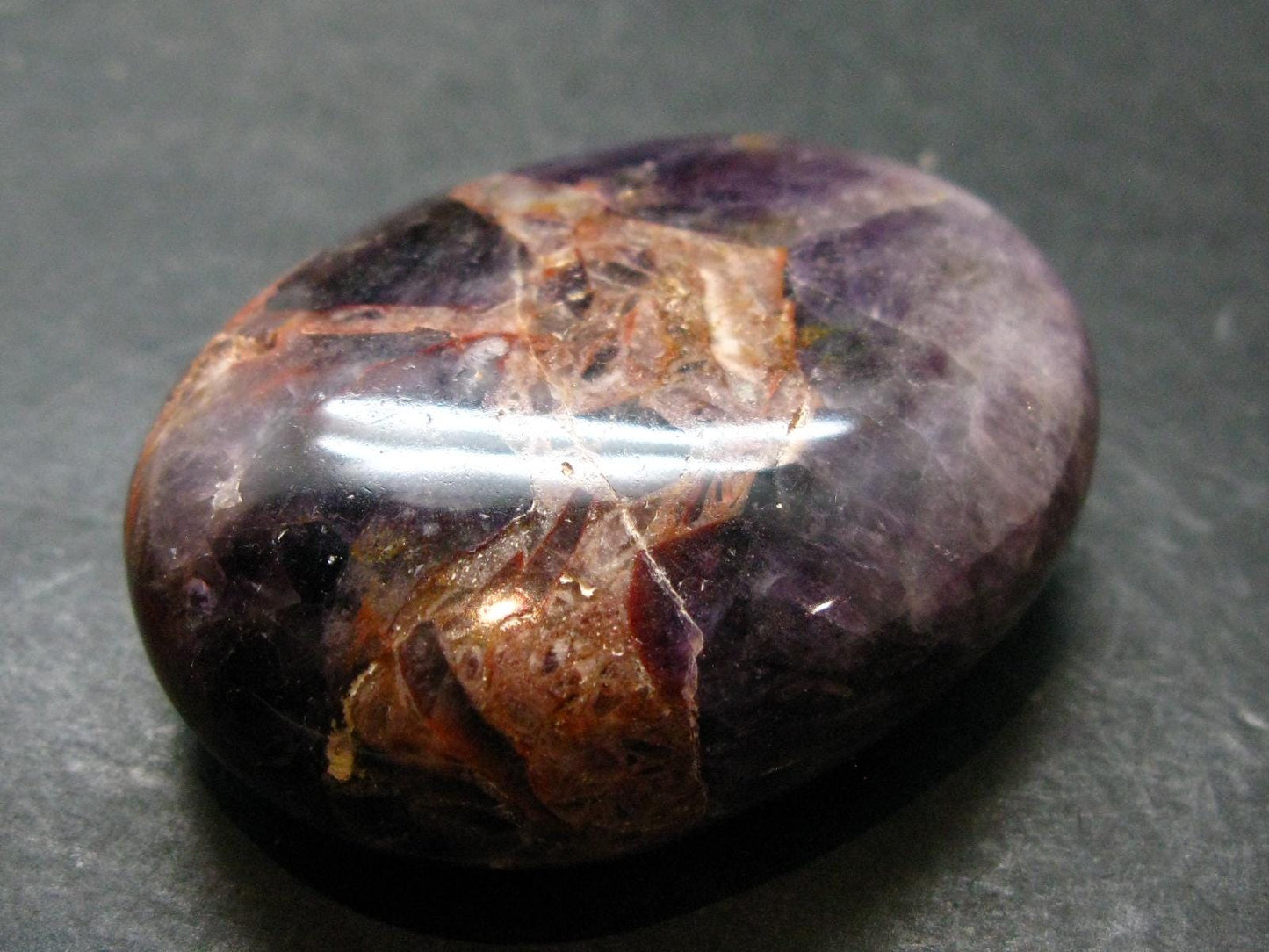 Rare Auralite Super 23 Amethyst Tumbled Stone From Canada - 2.4" - 101.04 Grams