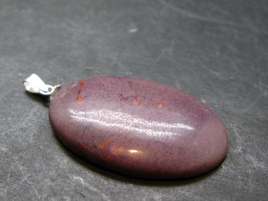Purple Jade Silver Plated Pendant From Turkey - 1.5" - 5.29 Grams