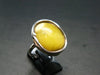 Natural Baltic Amber 925 Silver Ring - Size 7.25