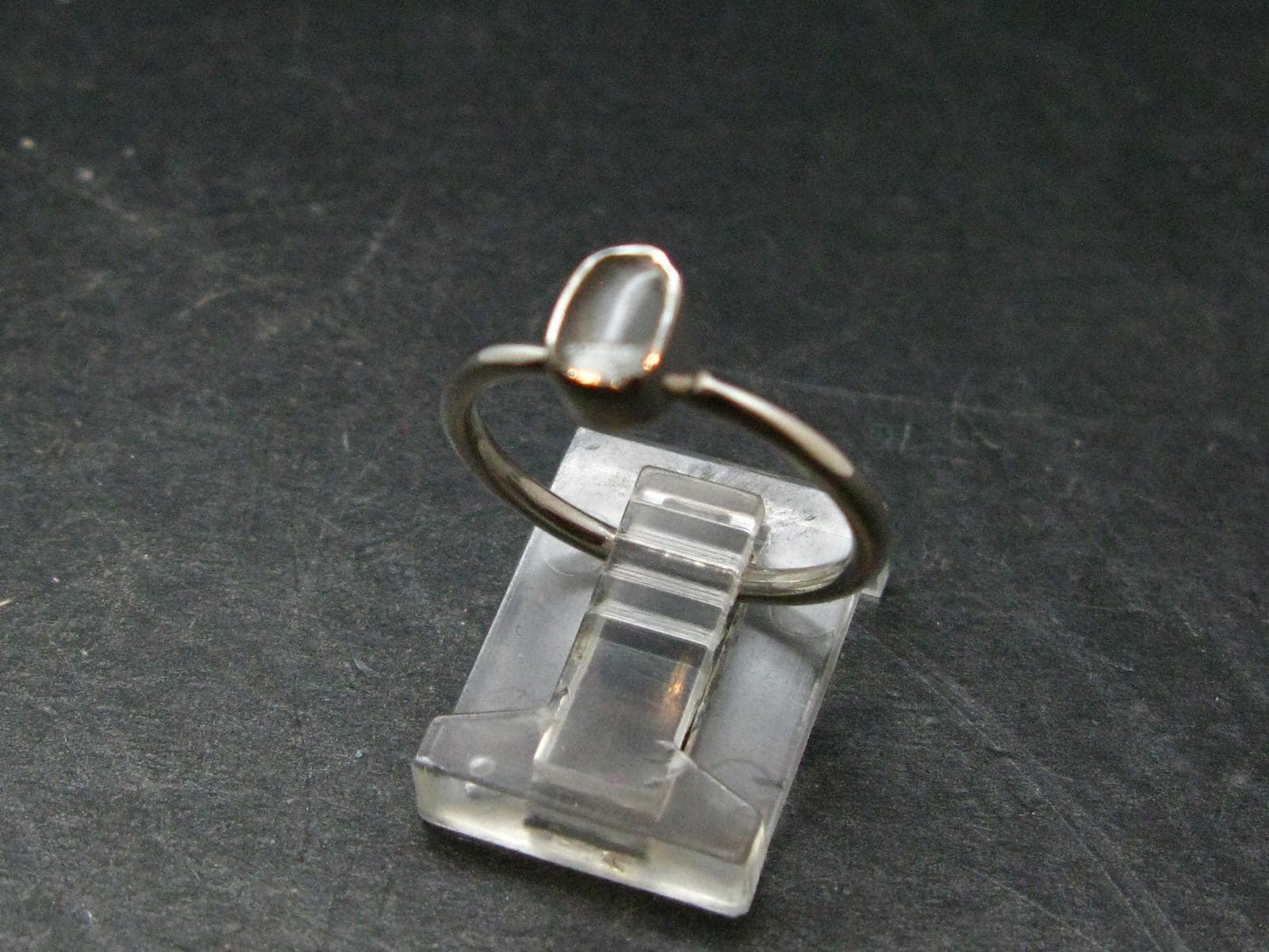 Green Herderite Silver Ring From Brazil - 1.84 Grams - Size 7