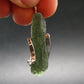 Gem Moldavite Tektite SS Pendant From Czech Republic - 1.8" - 5.1 Grams