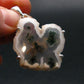 Moss Agate Silver Plated Pendant From Brazil - 7.44 Grams - 1.6"