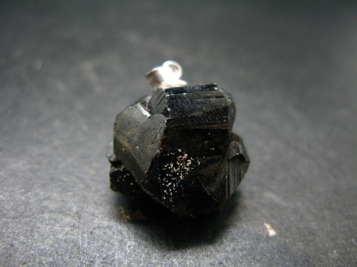 Cassiterite Silver Pendant From Bolivia - 1.0" - 15.32 Grams