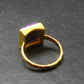 Sugilite Silver Gold Plated Ring From South Africa - 4.83 Grams - Size 8