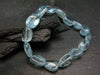 Blue Topaz Genuine Bracelet ~ 7 Inches ~ 12mm Tumbled Beads