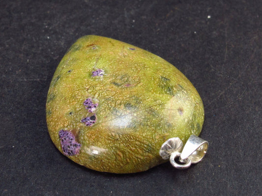 Rare SS Pendant Atlantasite Stichtite + Serpentine from Australia - 1.5" - 7.3 Grams