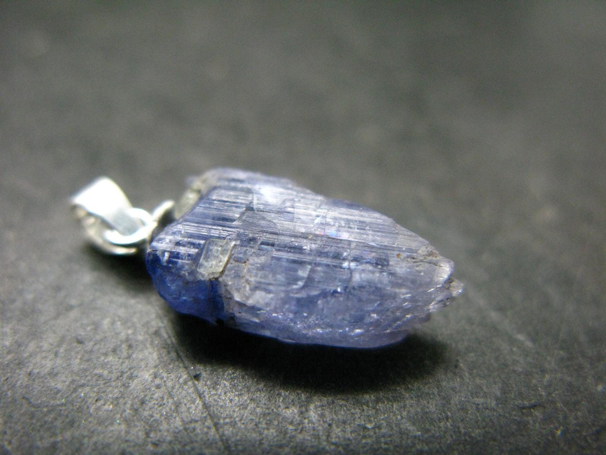 Tanzanite Pendant In Sterling Silver From Tanzania - 0.9" - 1.55 Grams