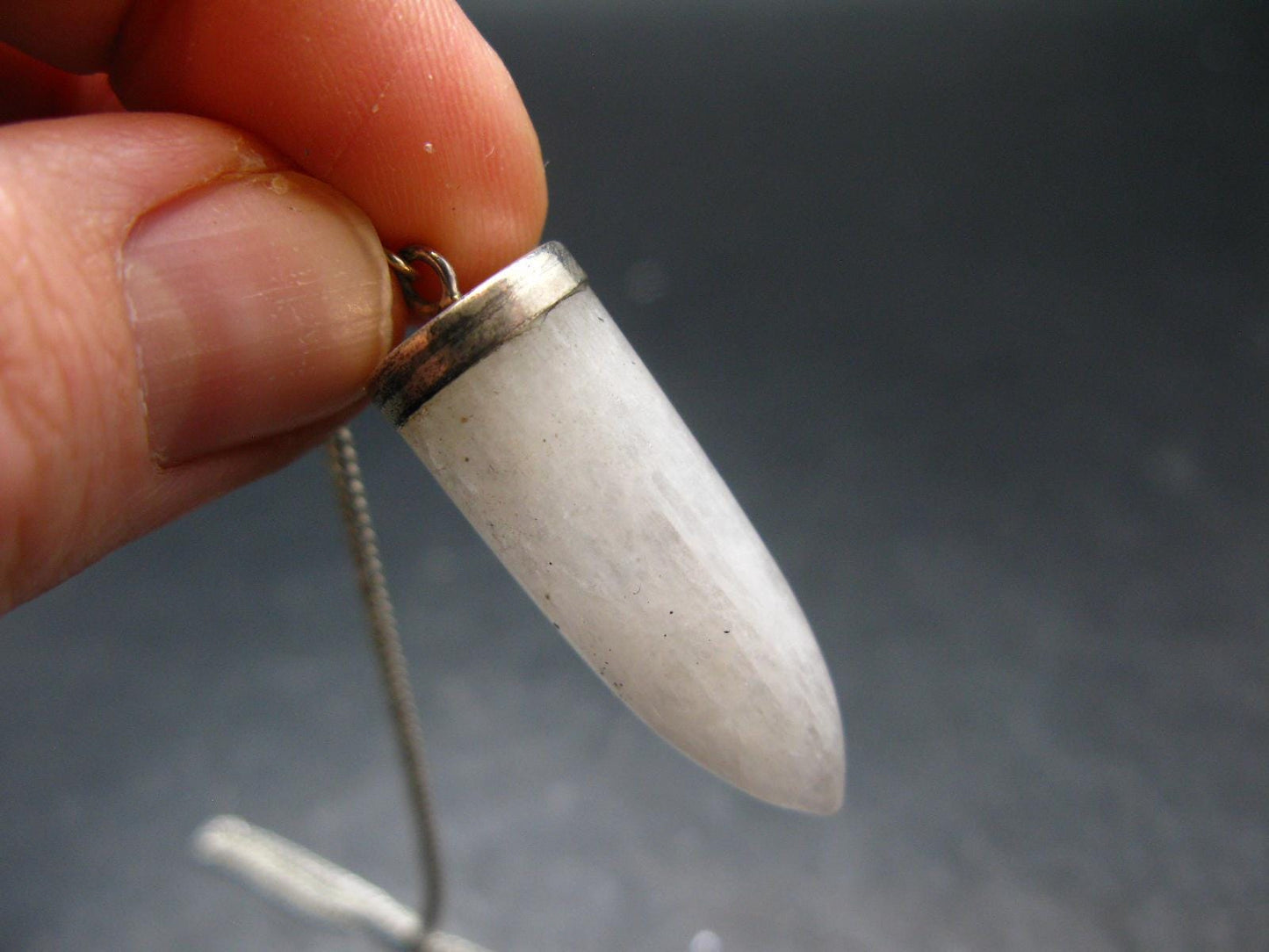 Very Rare White Cryolite Pendulum from Greenland - 7" - 7.36 Grams
