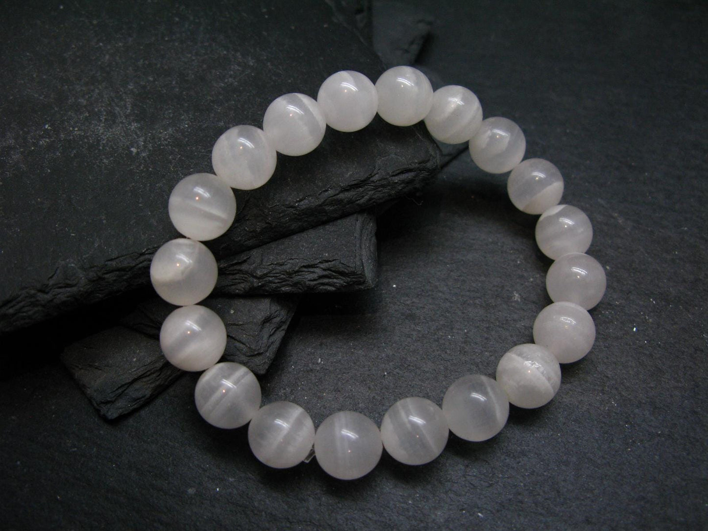 Manganocalcite Mangano Calcite Genuine Bracelet ~ 7 Inches ~ 10mm Round Beads