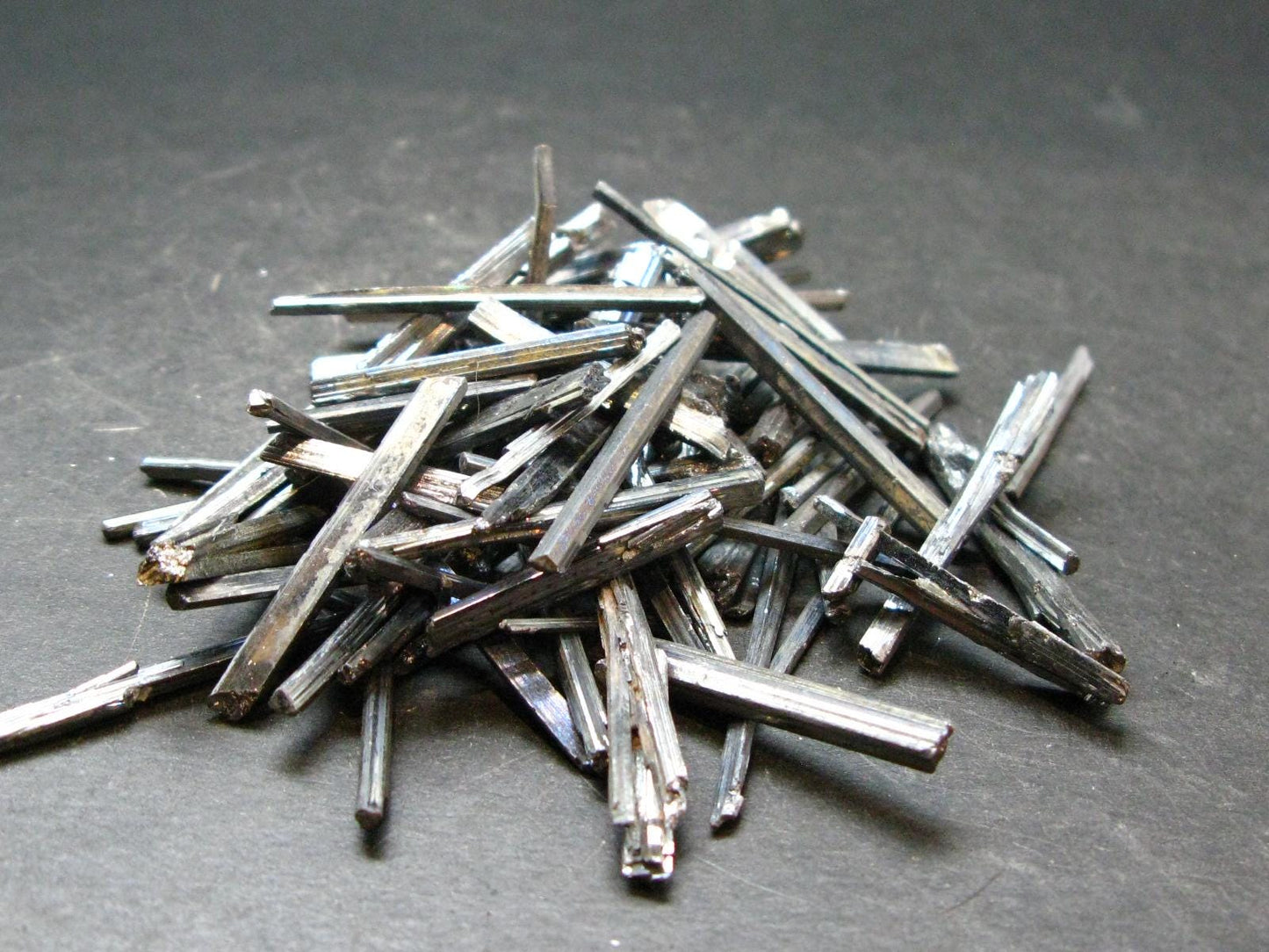 Lot of 100 Large Stibnite Crystals from China - 47.0 Grams