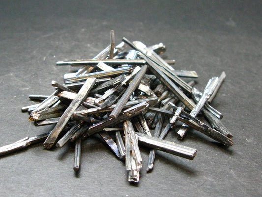 Lot of 100 Large Stibnite Crystals from China - 47.0 Grams