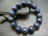 Blue Sapphire Genuine Bracelet ~ 7 Inches ~ 13mm Round Facetted Beads