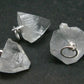 Lot of 3 Clear Apophylite Apophyllite Crystal Pendants From India