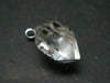 Fine Natural Herkimer Diamond Silver Pendant From New York - 1.0" - 4.09 Grams