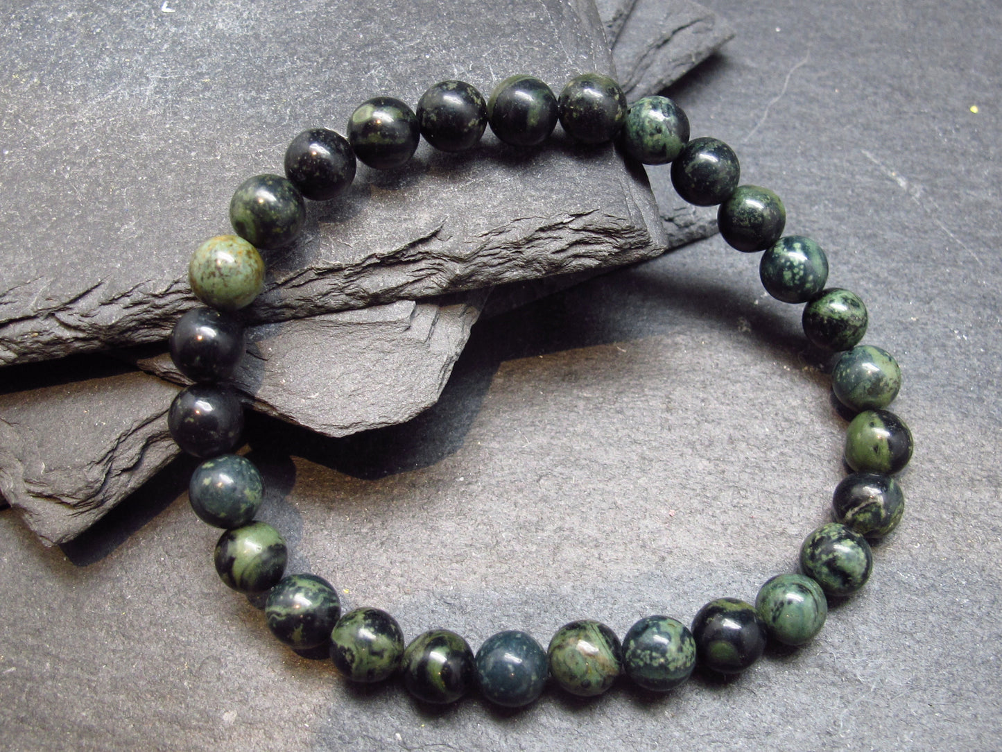 Kambaba Jasper Genuine Bracelet ~ 7 Inches ~ 6mm Round Beads
