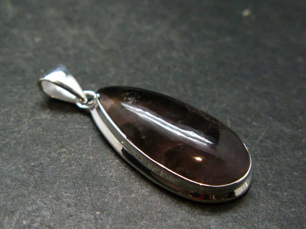 Cacoxenite Super 7 Silver Plated Pendant From Brazil - 1.6" - 5.88 Grams