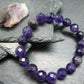 Amethyst Genuine Bracelet ~ 7 Inches ~ 10mm Facetted Beads