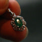 Emerald Silver Pendant W/Chain From Colombia - 2.13 Grams Total