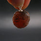 Gem Spessartine Spessartite Orange Garnet Pendant in SS From Tanzania - 0.9" - 6.35 Grams
