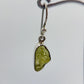 Chrysoberyl Raw Stone Earrings Green Yellow Gemstone Silver Dangle Earrings Minimalist Jewelry Gift