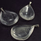 Lot of Three Natural Clear Drop Shaped Quartz Crystal Pendant from Brazil