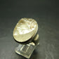 Natural Gem Raw Libyan Desert Glass Tektite Sterling Silver Ring from Libya - Size 10.5 - 11.3 Grams