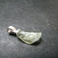 Green Herderite Tumbled Silver Pendant From Pakistan - 0.8" - 0.79 Grams