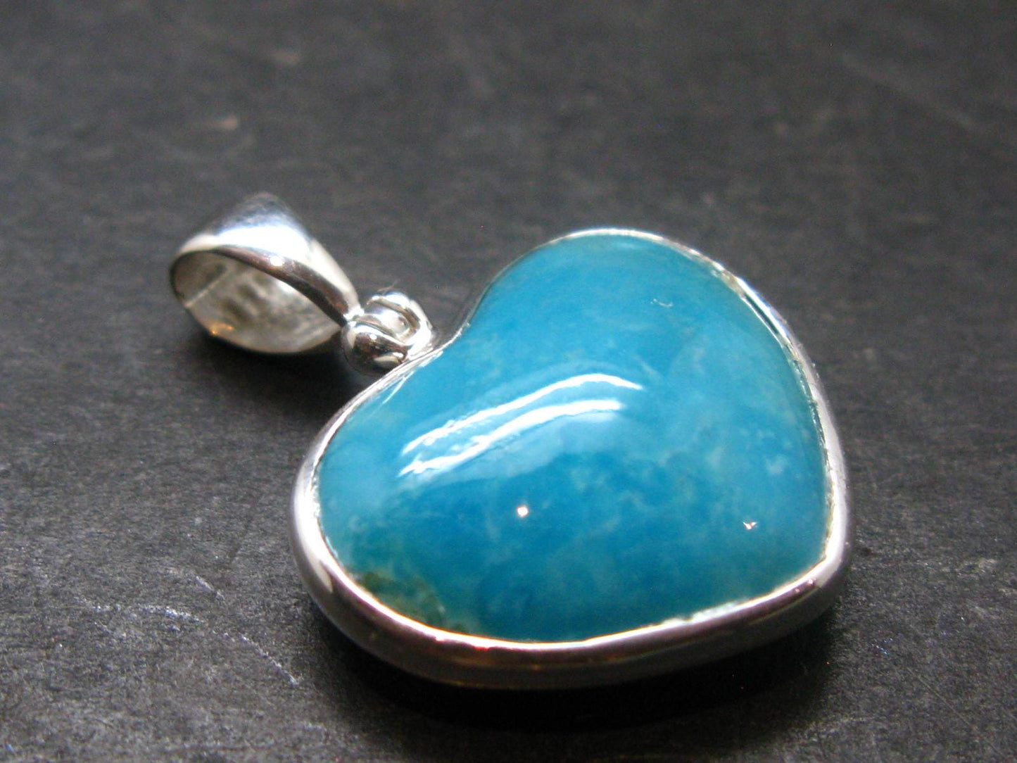 Turquoise Silver Pendant - 1.1" - 4.75 Grams