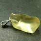 Gem Libyan Desert Glass Tektite Pendant Sterling Silver from Libya - 1.1" - 2.88 Grams