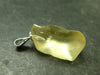 Gem Libyan Desert Glass Tektite Pendant Sterling Silver from Libya - 1.1" - 2.88 Grams