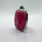 Cobalto Calcite Silver Pendant Pink Crystal Gemstone Necklace Natural Stone Unique Jewelry Gift