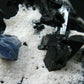 Benitoite and Neptunite on Natrolite Cluster From California - 1.5" - 10.35 Grams