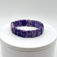 Elegant Charoite Rectangle Bead Stretch Bracelet - 32.73 Grams