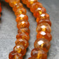 Gem Hessonite Orange Garnet Necklace Beads From Canada - 17"