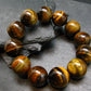 Tiger Eye Genuine Bracelet ~ 7.5 Inches ~ 18mm Round Beads