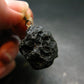 Tibetan Black Tektite Silver Pendant From Tibet - 1.1" - 4.35 Grams