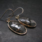 Large Tourmalinated Quartz Crystal Silver Earrings From Brazil - 1.4" - 3.80 Grams