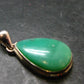 Rich Green Chrysoprase Silver Pendant From Australia - 1.3" - 5.76 Grams