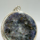 Lattice Sunstone Pendant Necklace, Sterling Silver Natural Crystal Jewelry (6.71g)