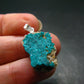 Dark Green Sparkling Gemmy Dioptase Silver Pendant from Kazakhstan - 1.1" - 2.96 Grams