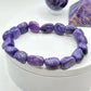 Charoite Tumbled Bead Stretch Bracelet - 38.71 Grams