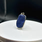 Raw Azurite Silver Amulet | Deep Blue Crystal