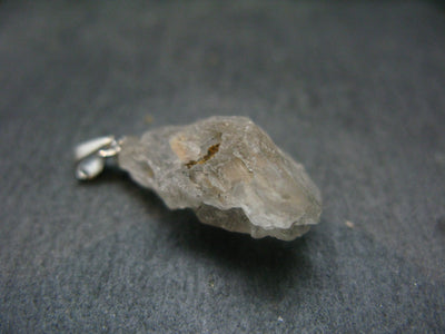 Clear Petalite Crystal Silver Pendant from Brazil - 1.1" - 2.60 Grams