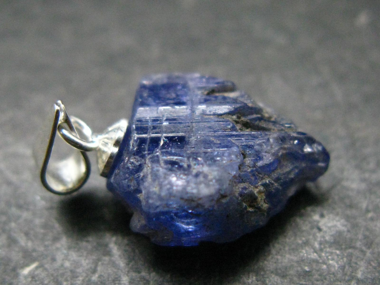 Tanzanite Pendant In Sterling Silver From Tanzania - 0.8" - 1.49 Grams